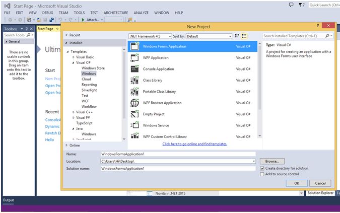 Create a new project